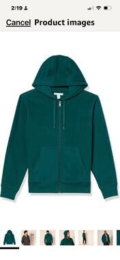 AMAZON ESSENTIALS MEN'S FULL-ZIP FLEECE HOODIE SIZE MEN XL - Green